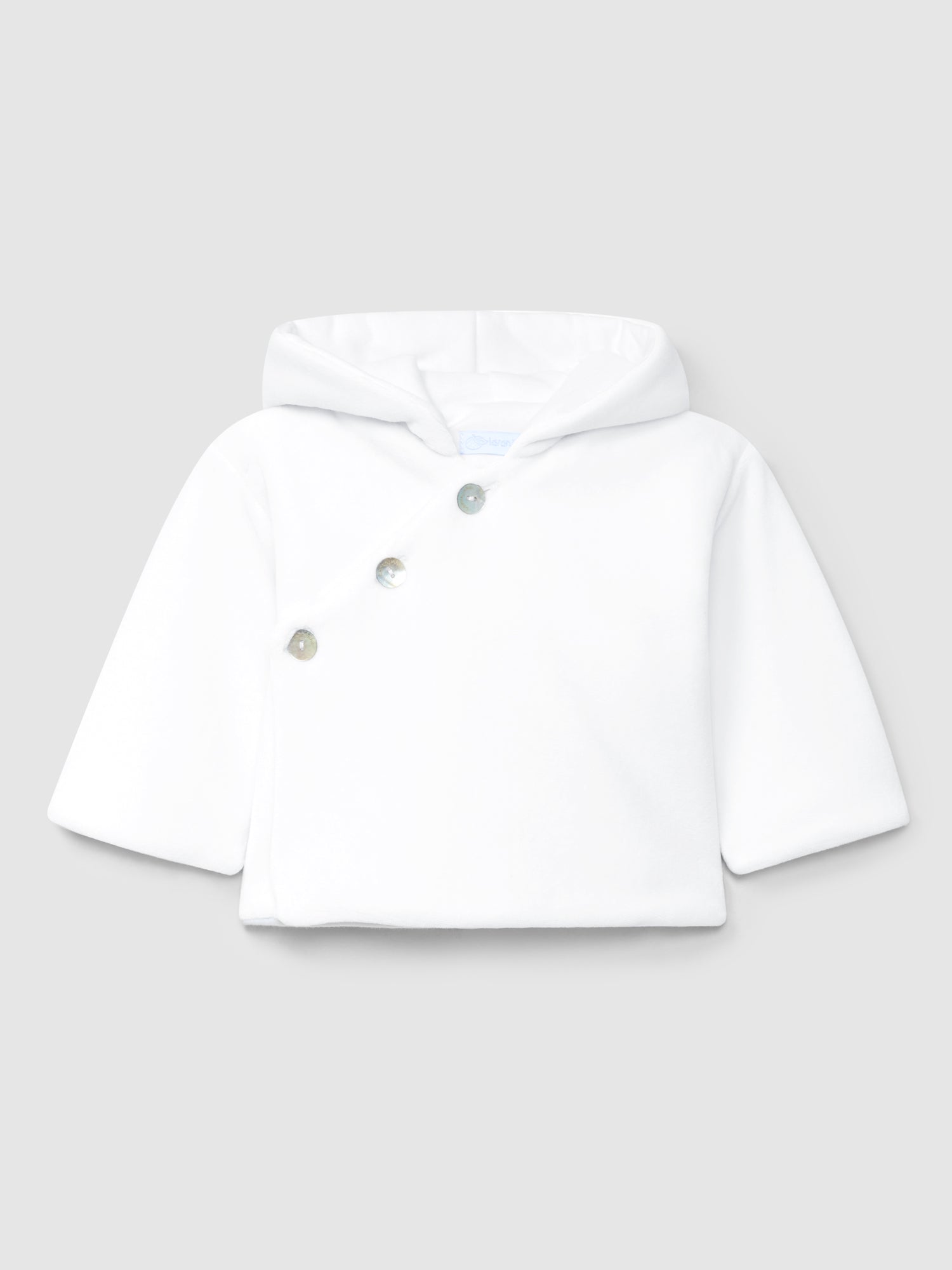 Manteau en velours uni avec capuche