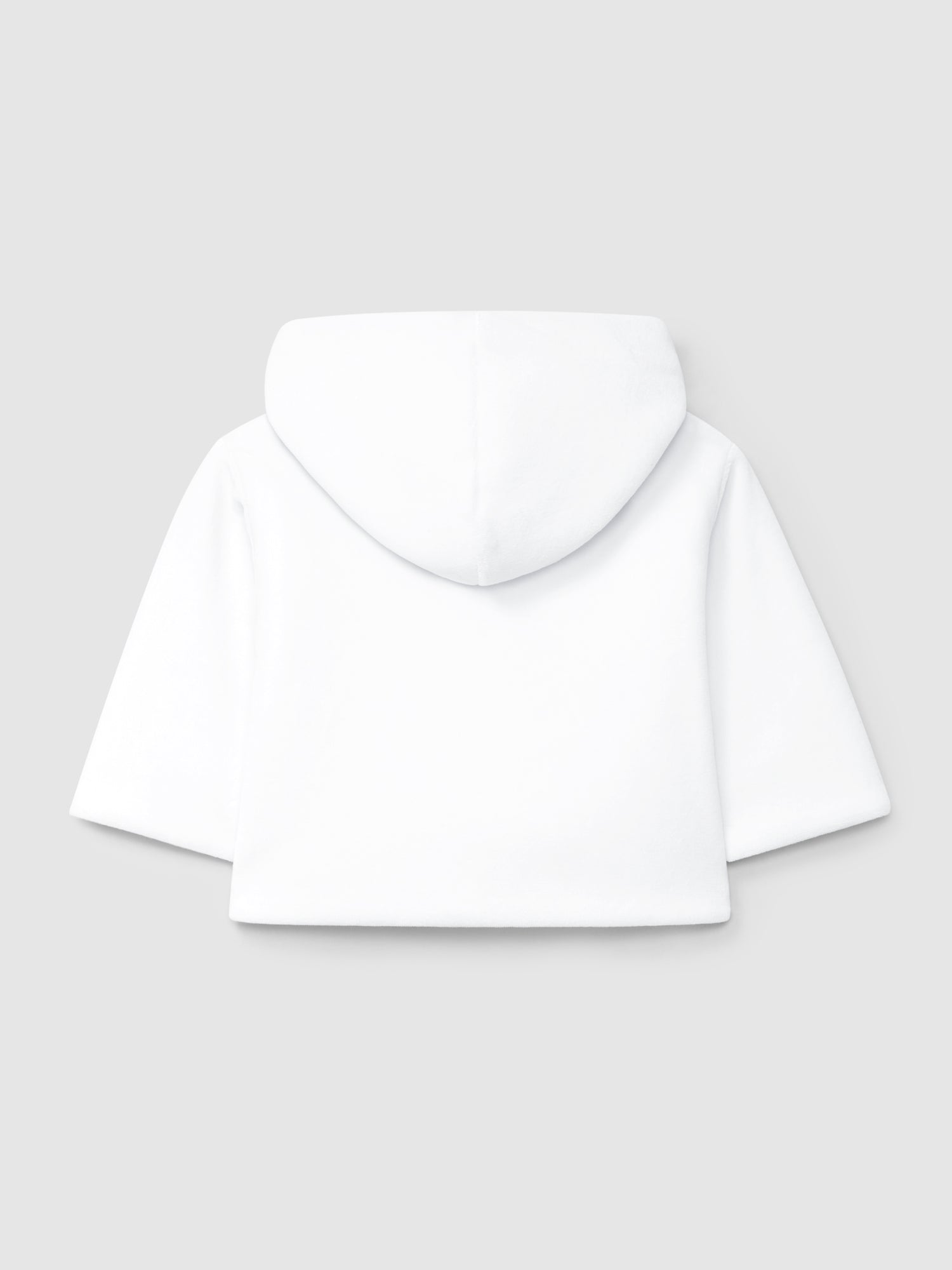Manteau en velours uni avec capuche