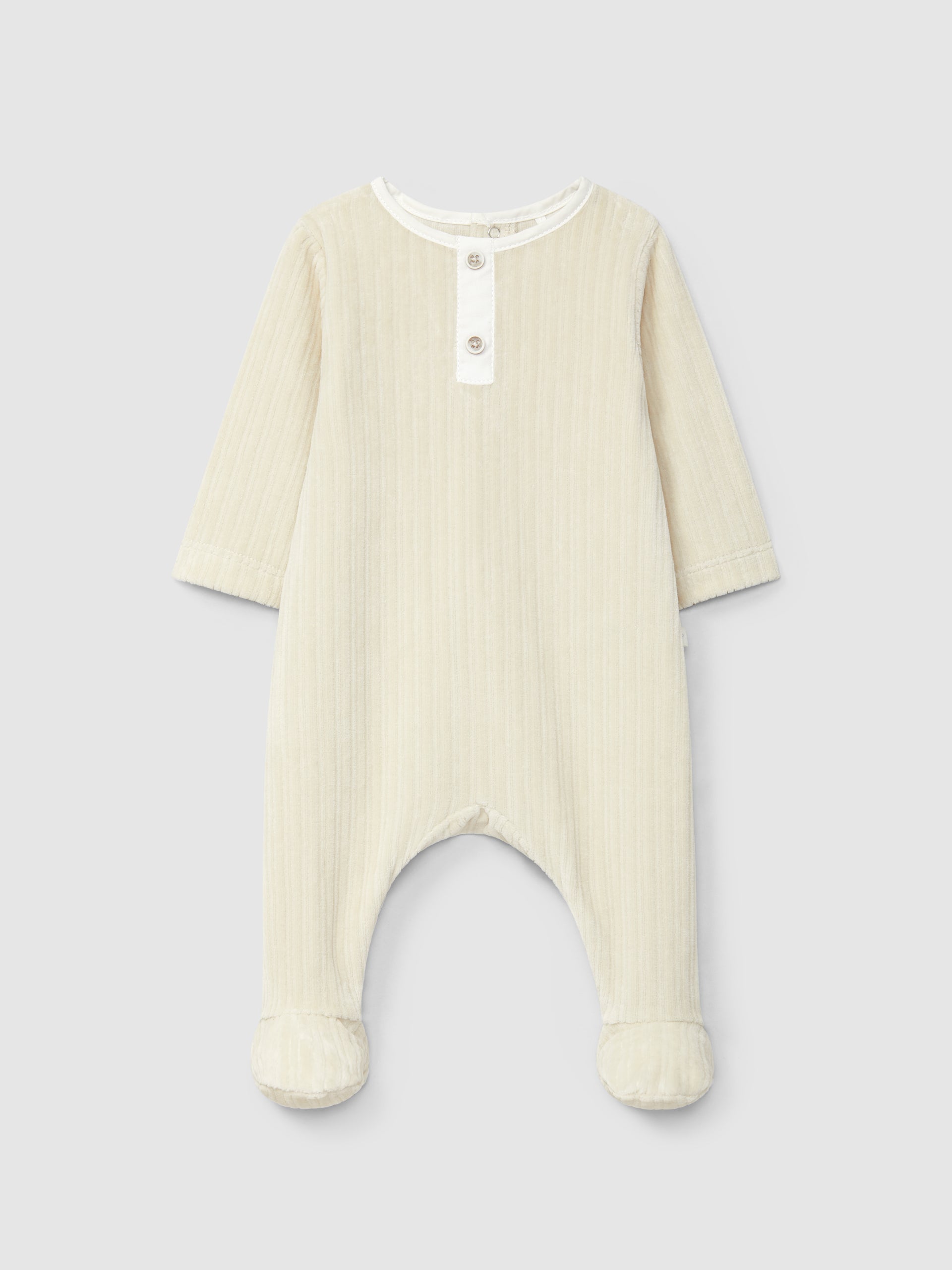 Babygrow sem Gola Veludo Canelado