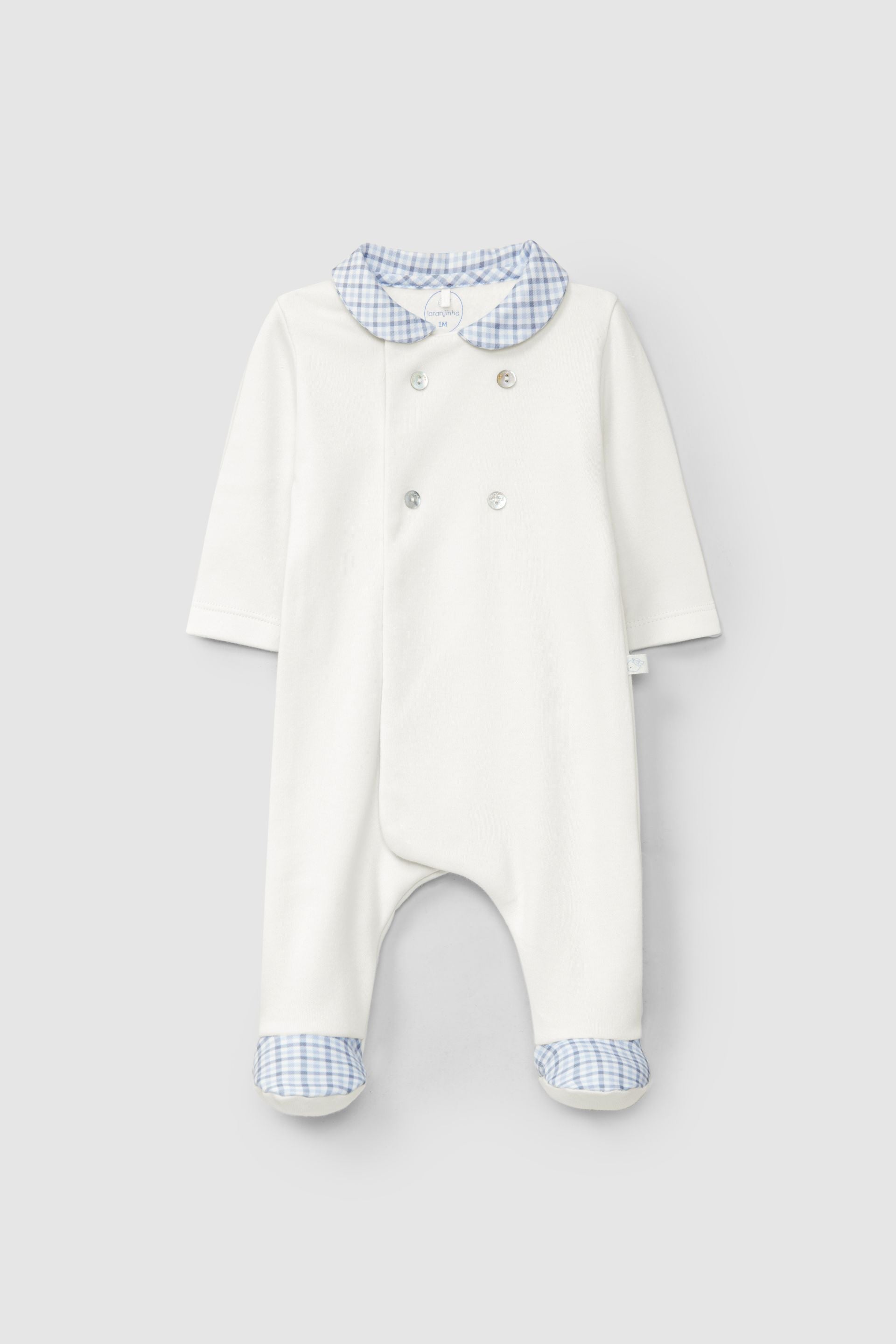 Babygrow Malha de Algodão Botões Decorativos