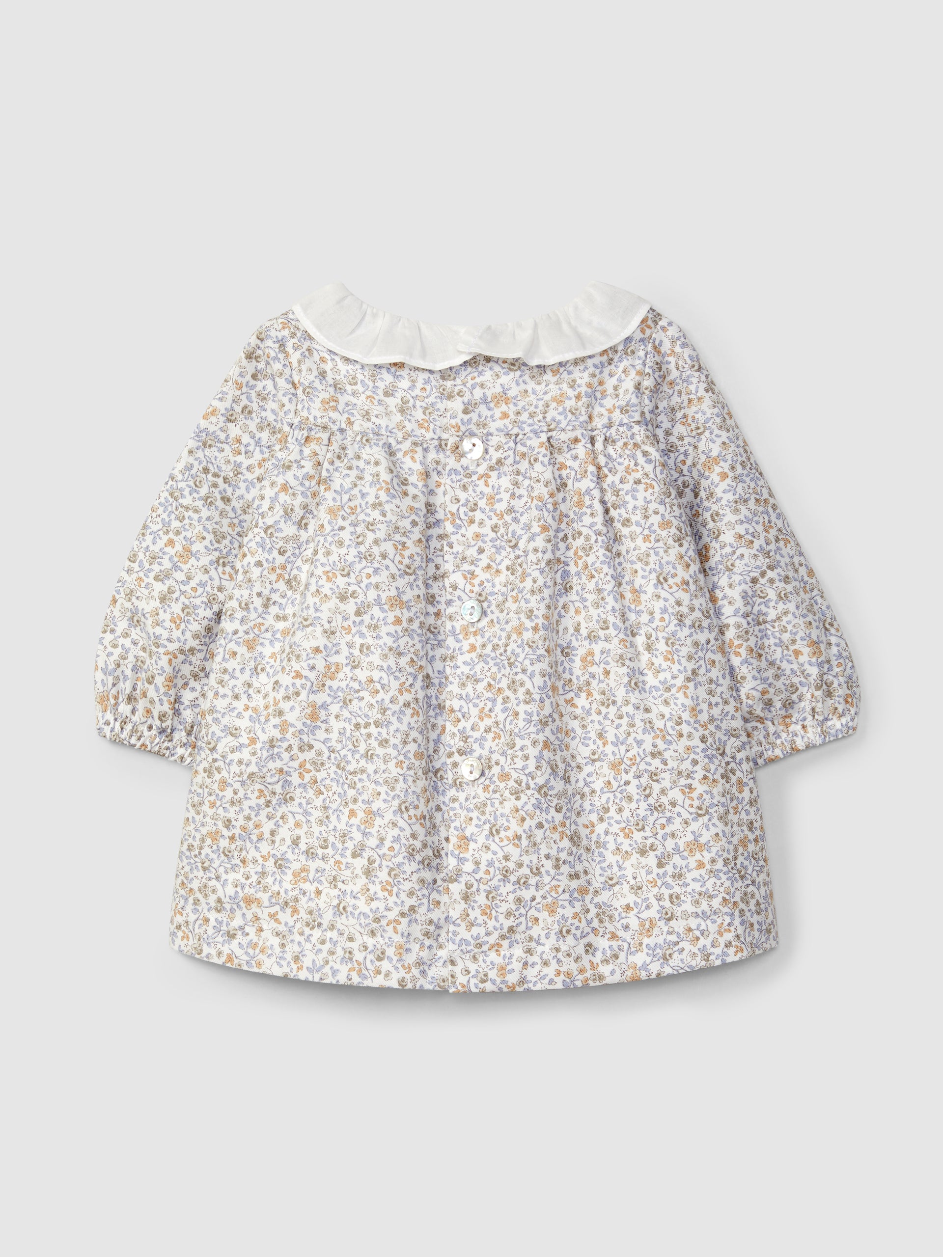 Vestido Floral com Smocks