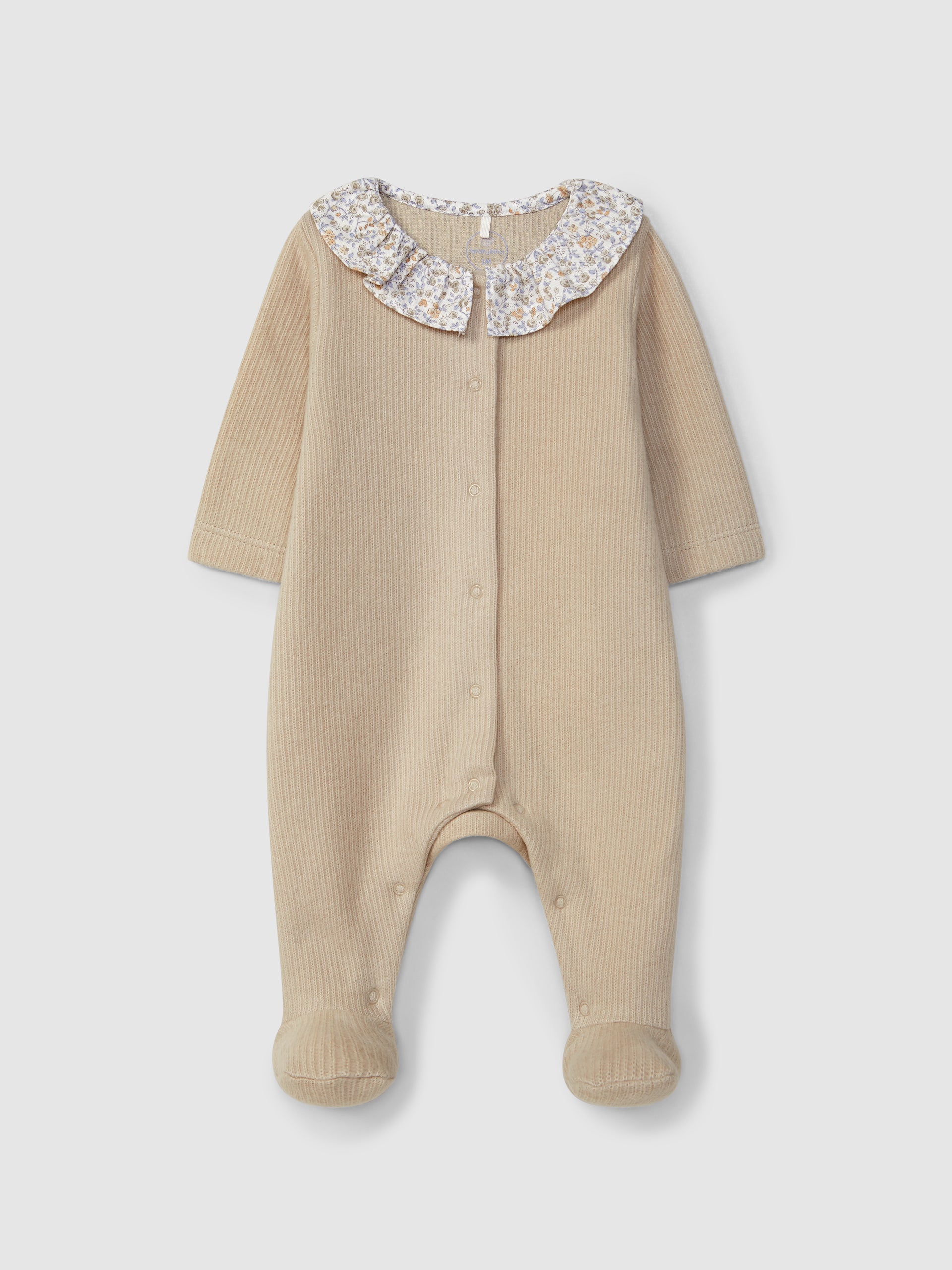 Babygrow Algodão Orgânico Gola de Folho