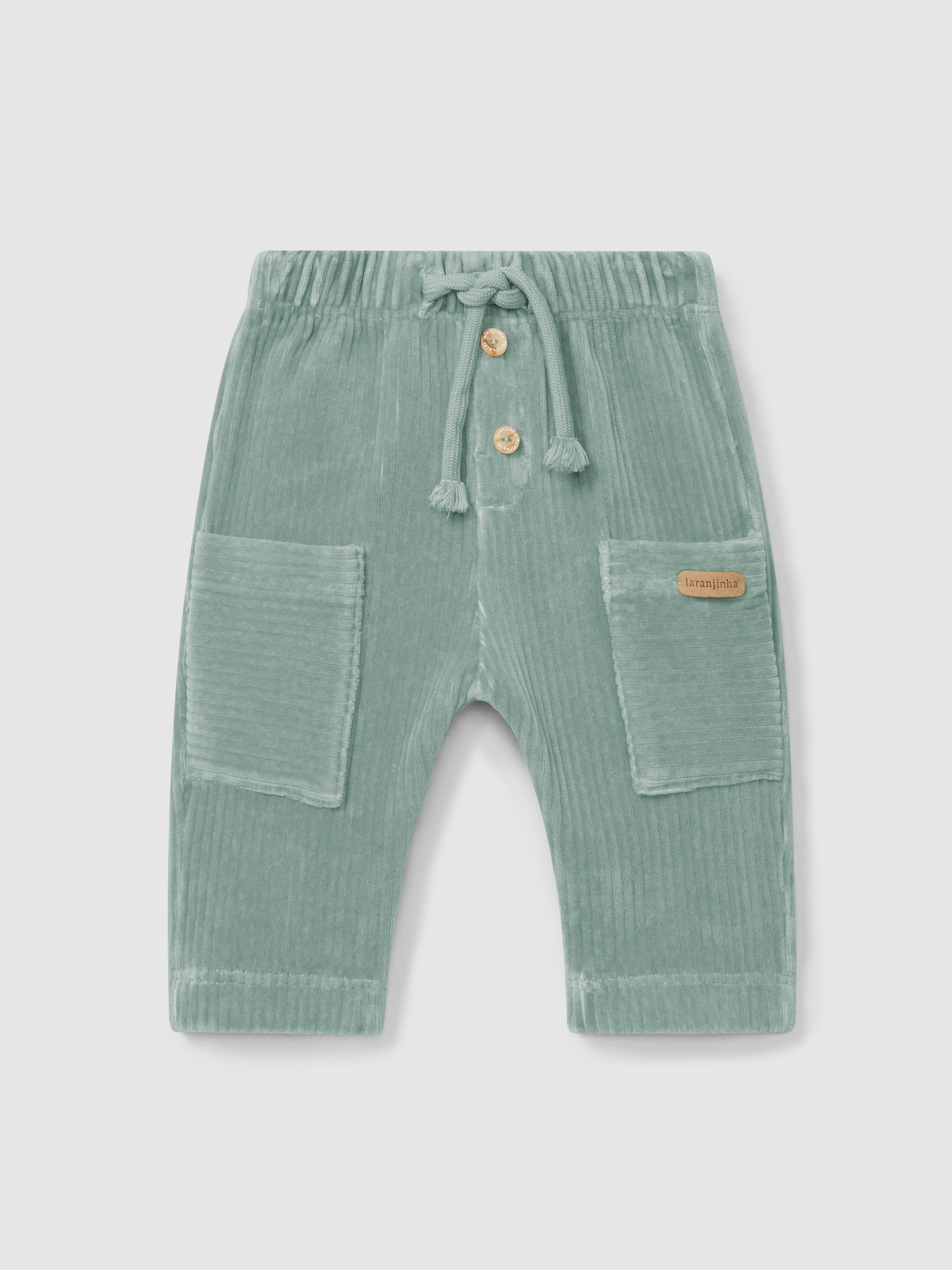 Corduroy Pull-up Pants with Pockets