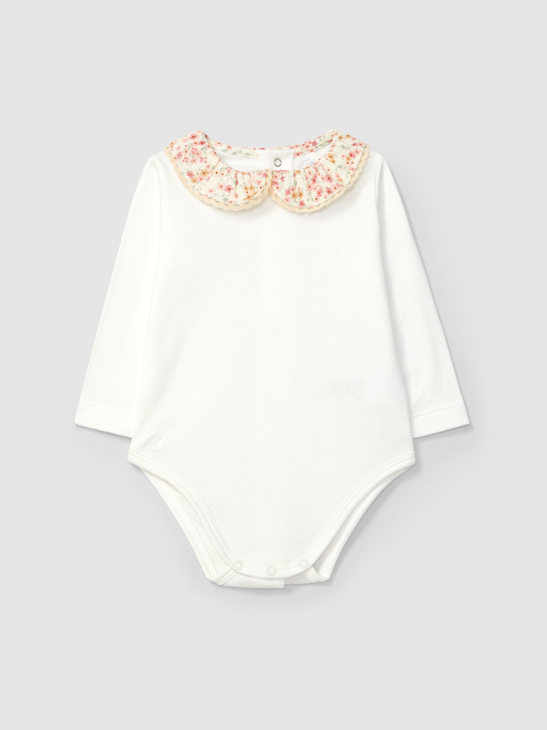 Body Gola Tecido Foral Detalhe de Renda