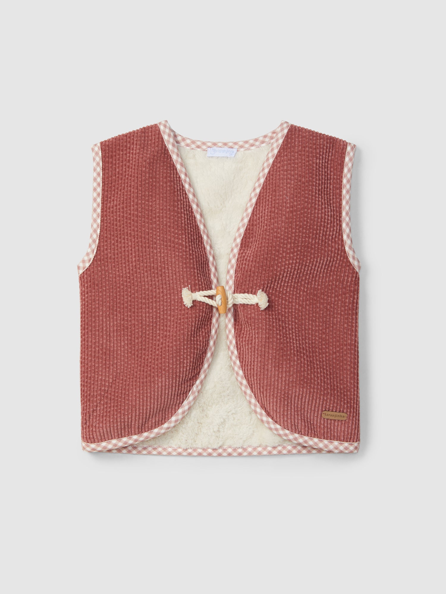 Gilet en velours côtelé avec fourrure
