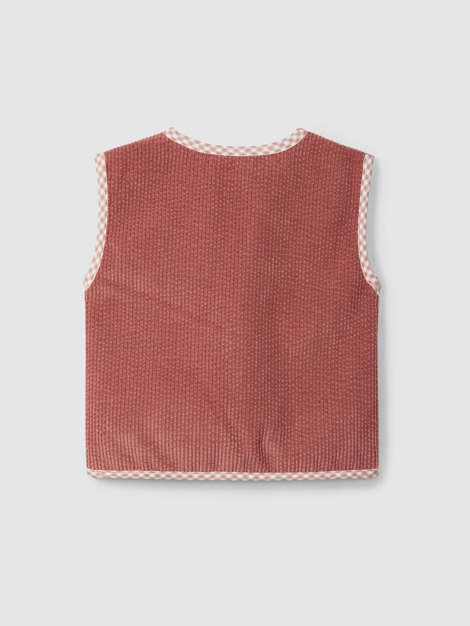 Gilet en velours côtelé avec fourrure
