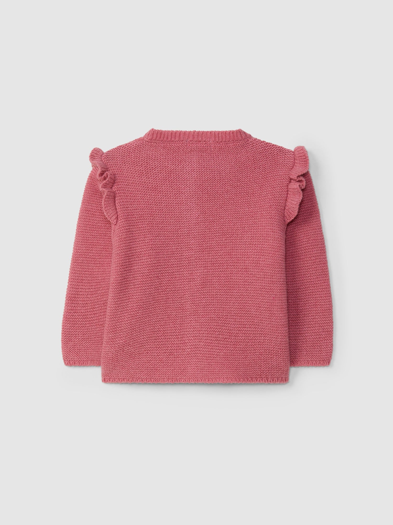 Manteau tricoté avec détails à volants