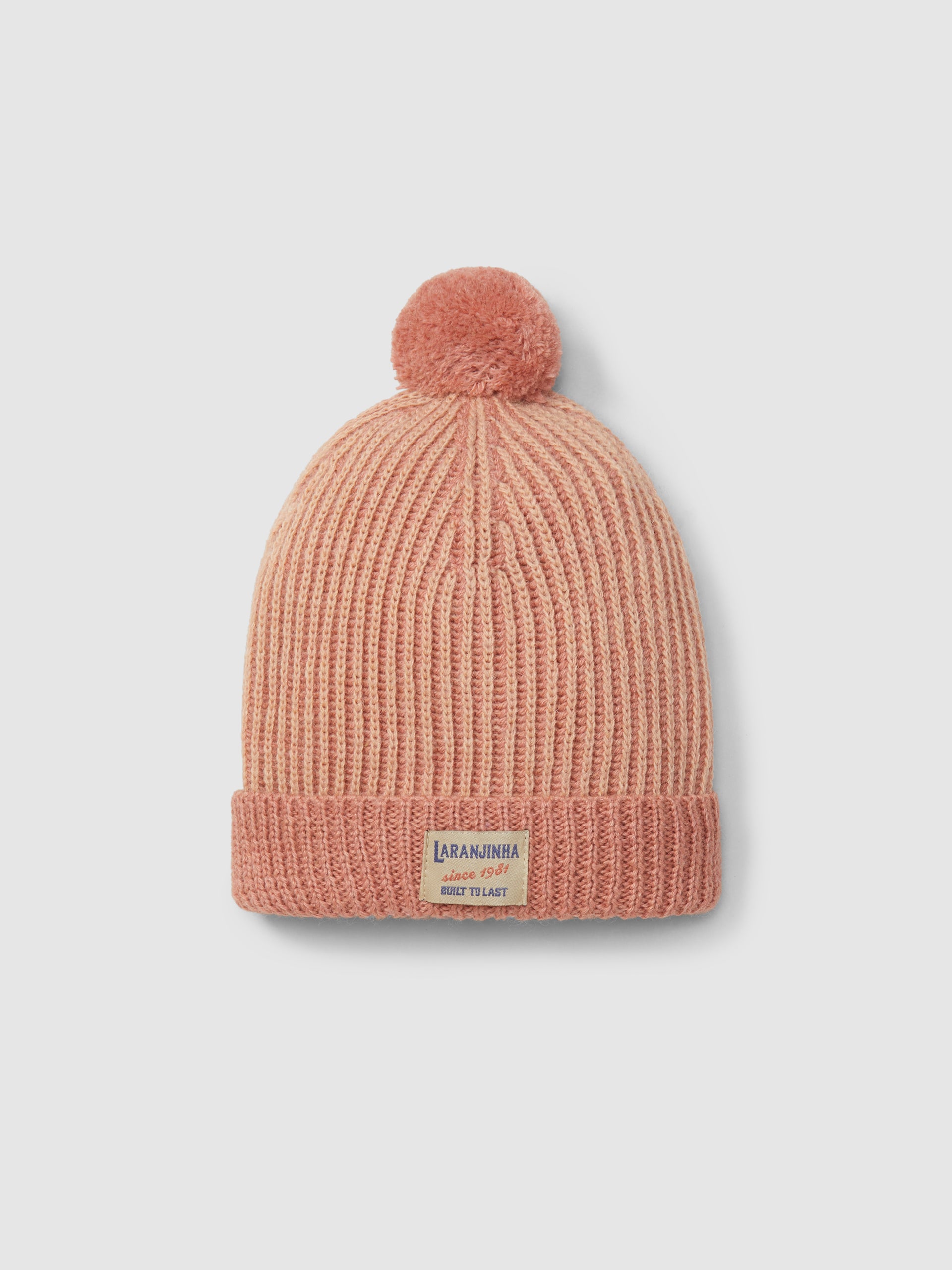 Gorro Tricotado Bicolor Pom-Pom