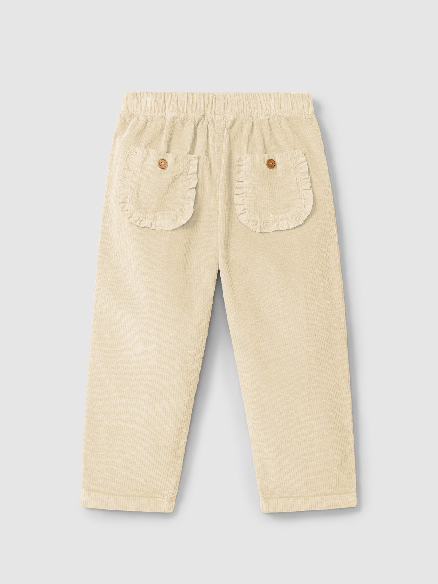 Pull-up Pants with Ruffle Pockets