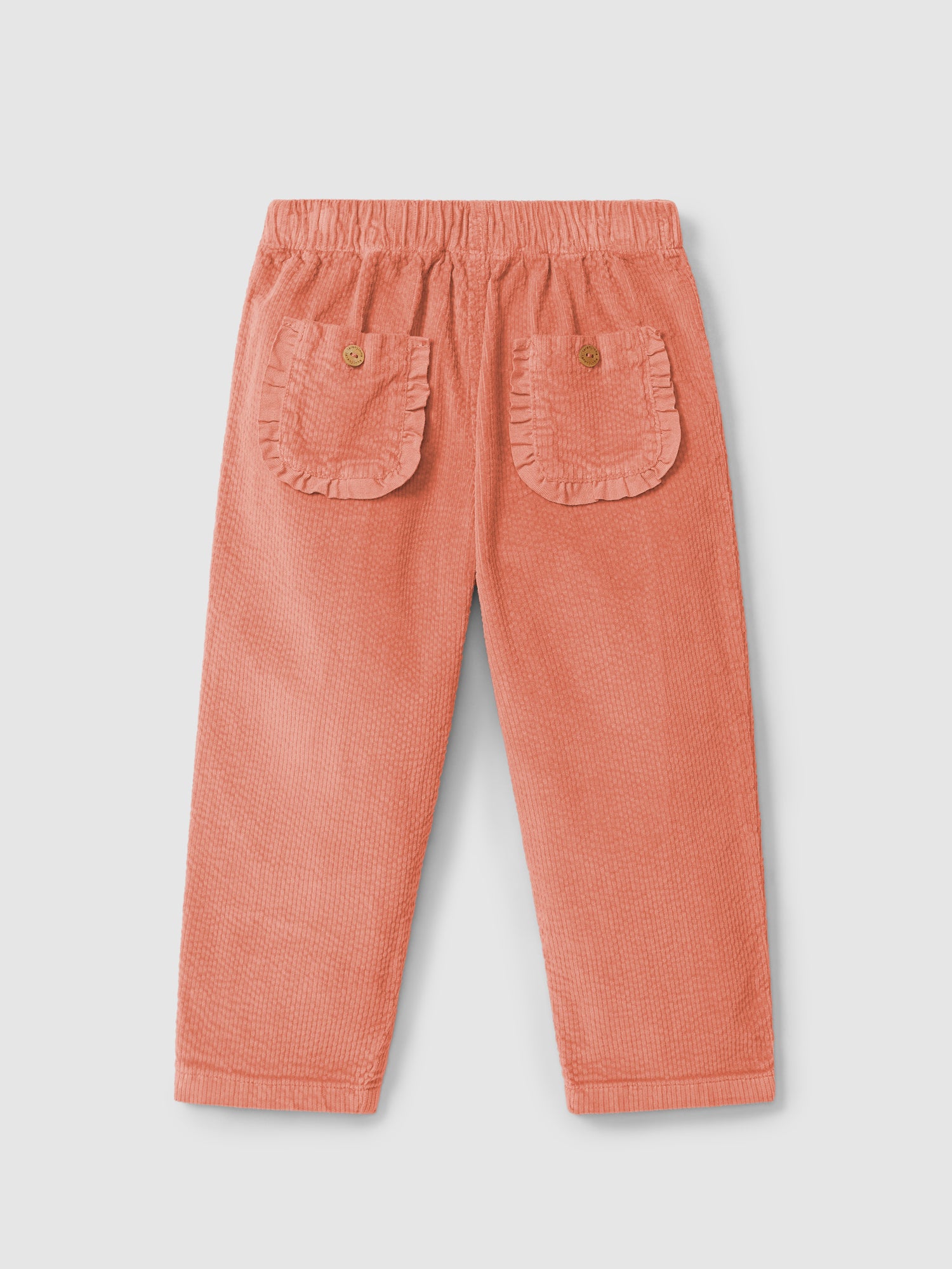 Pull-up Pants with Ruffle Pockets