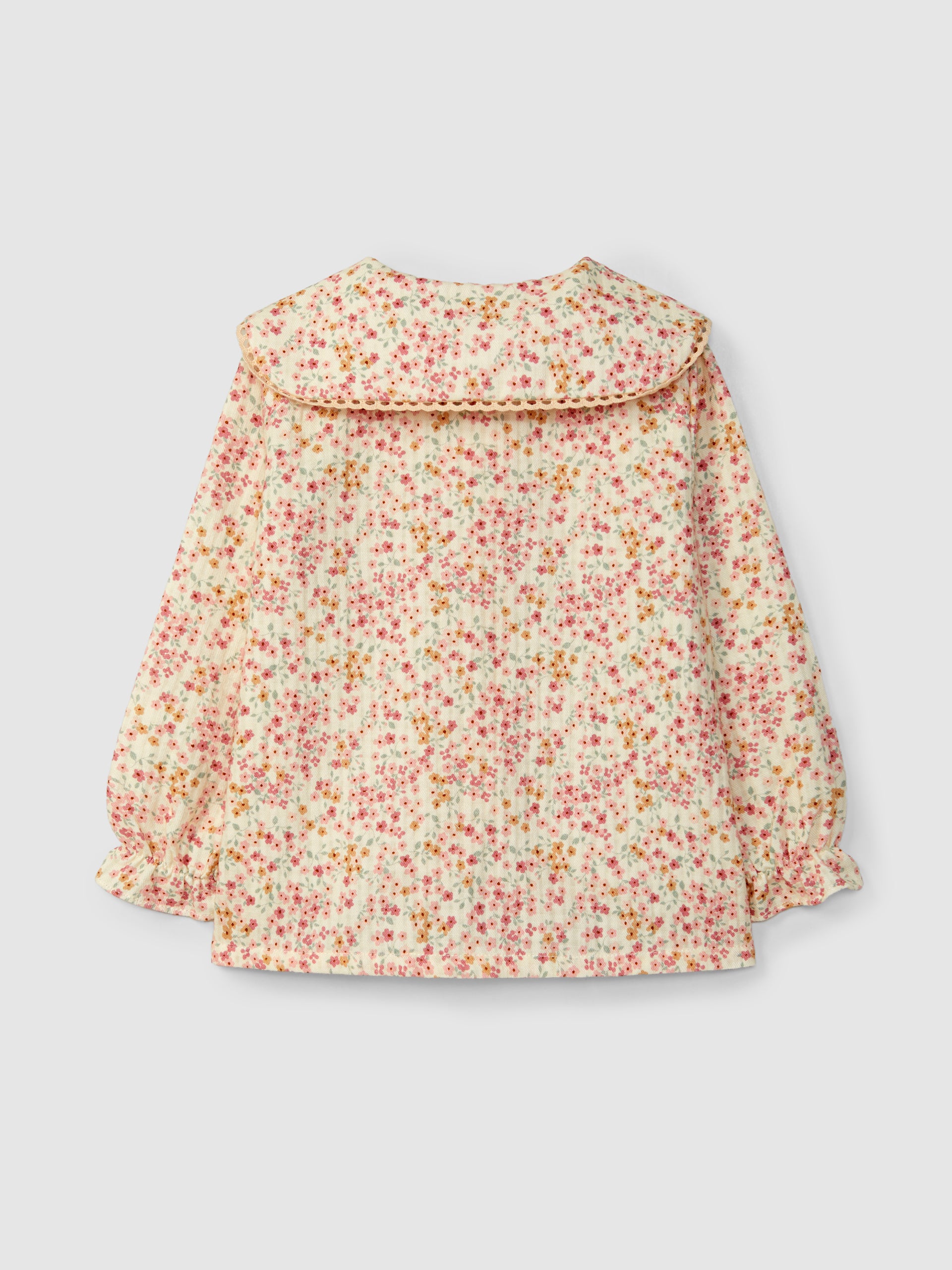 Blusa Floral Renda na Gola