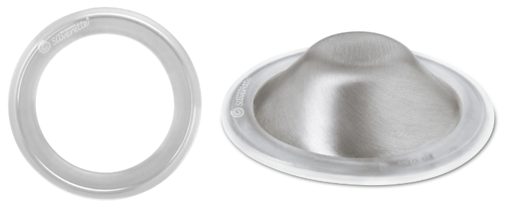 Mamilos de Prata + Anel de Silicone
