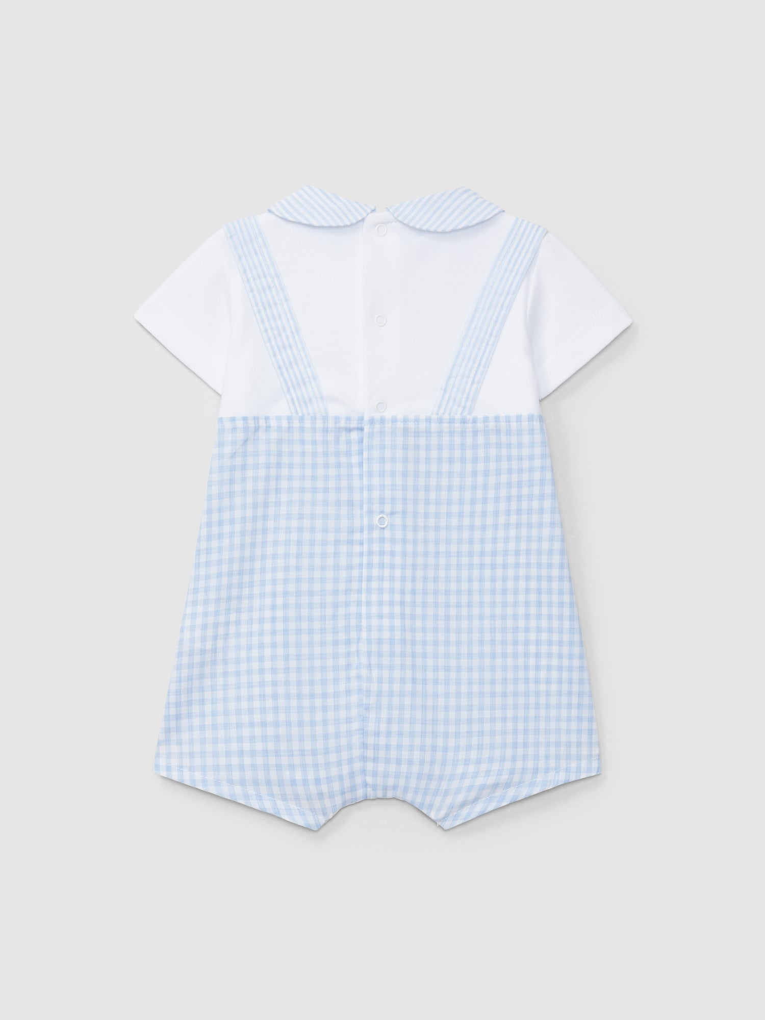 2-in-1 Vichy Plaid and Striped Suit