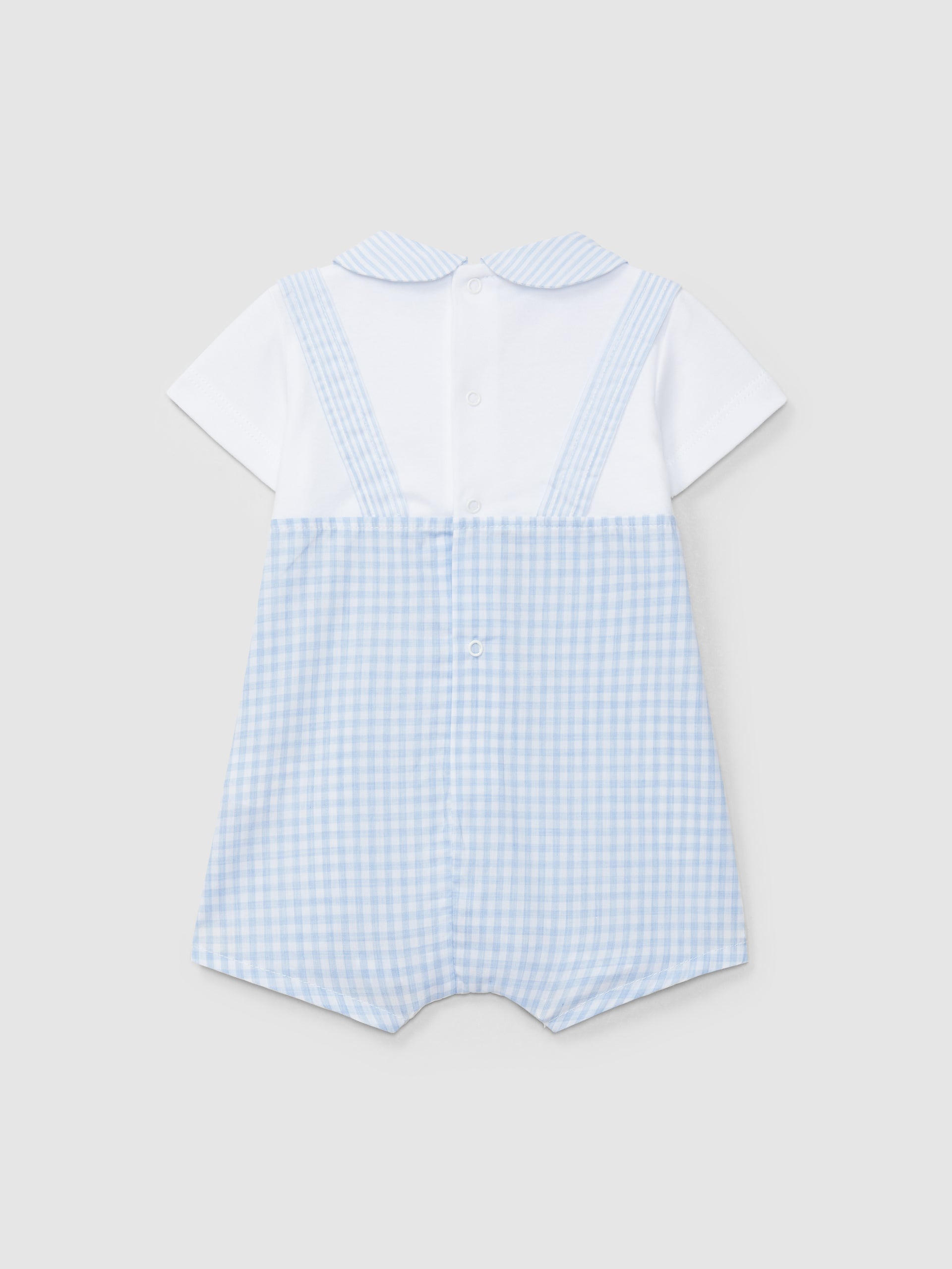 2-in-1 Vichy Plaid and Striped Suit