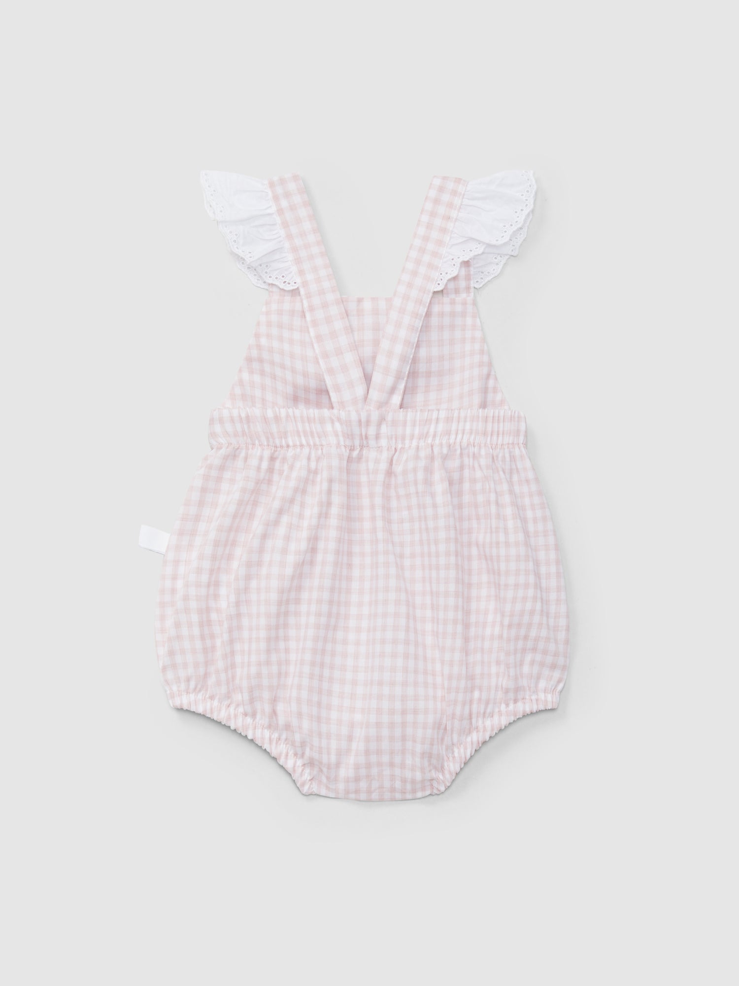 Cute Vichy Plaid Embroidered Flowers