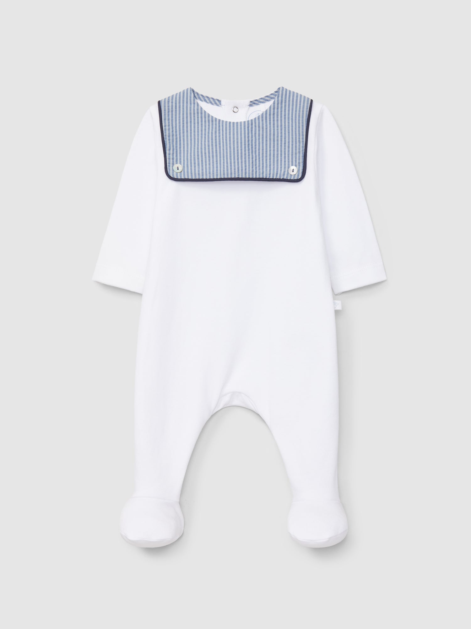 Striped Seersucker Babygrow