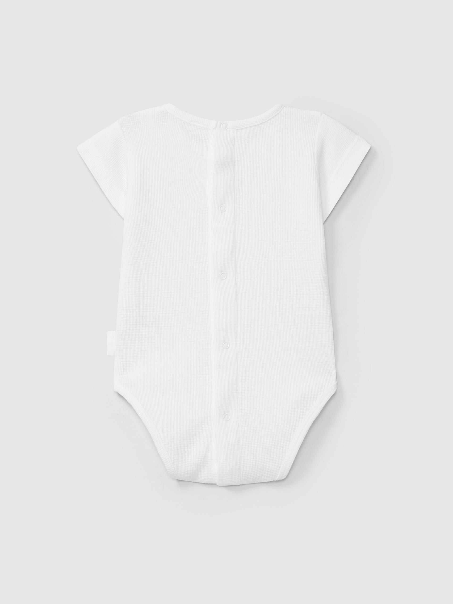 Waffle Knit Collarless Bodysuit