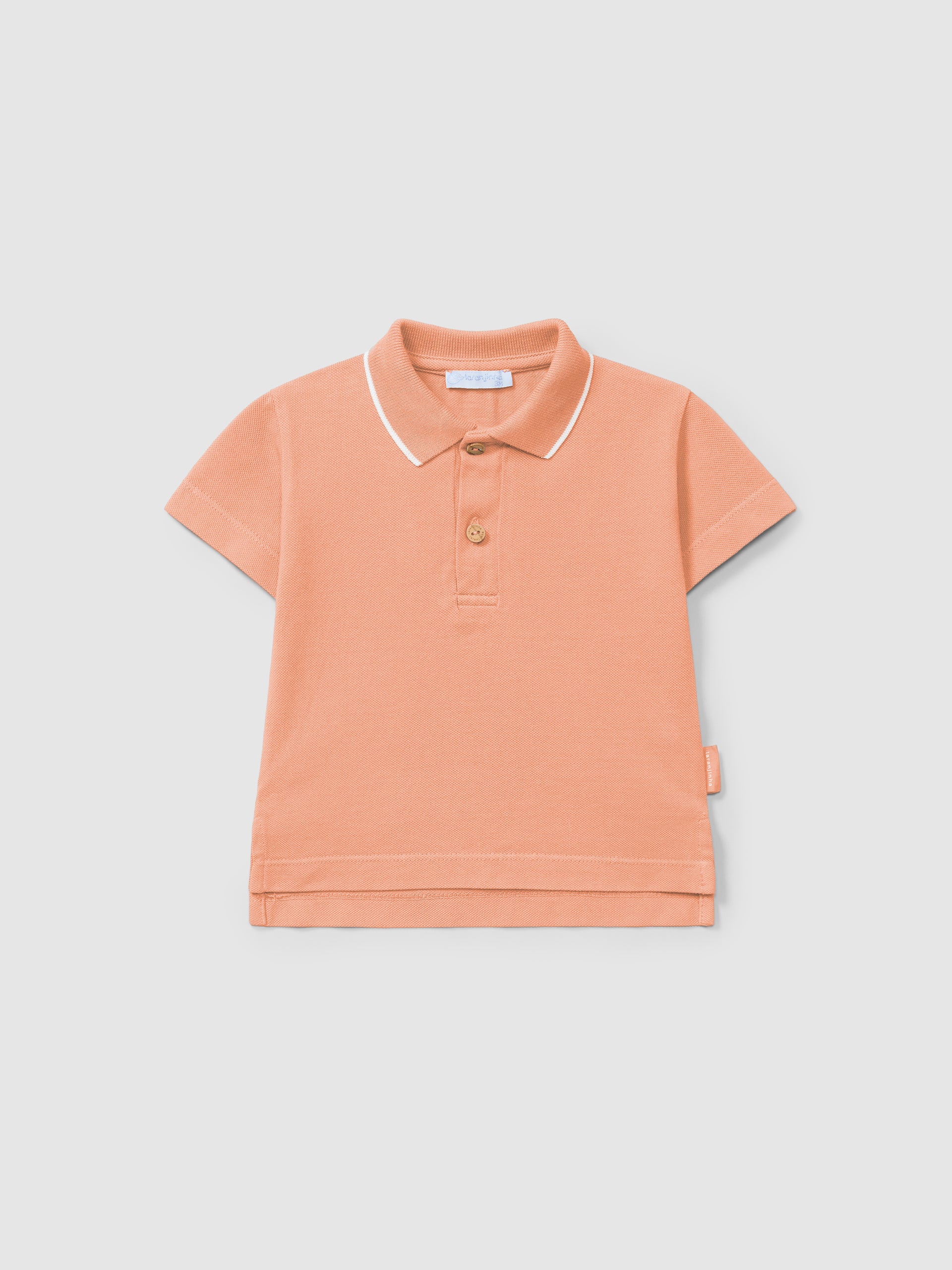 Piqué Polo with Stripe Detail on the Collar