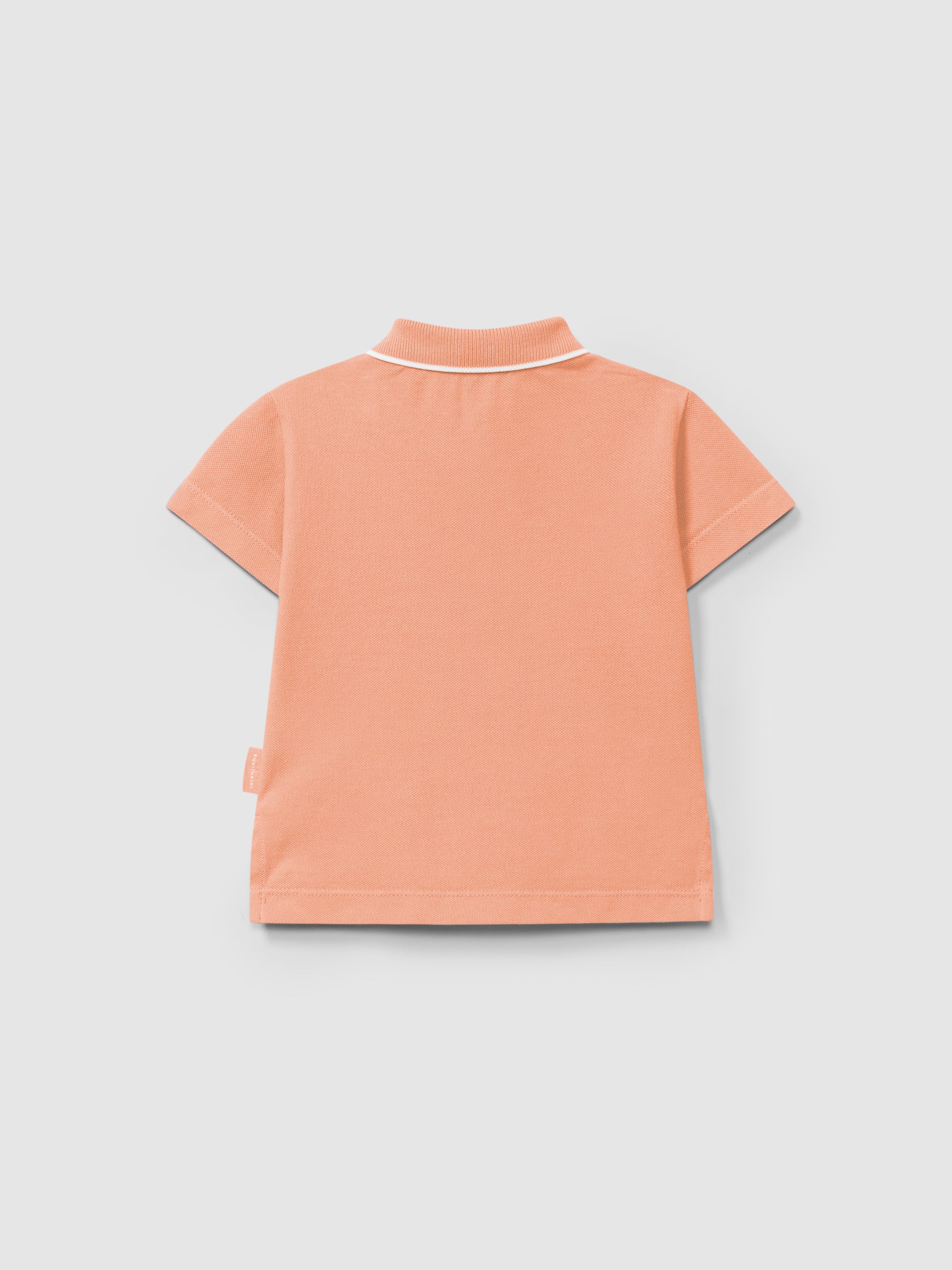 Piqué Polo with Stripe Detail on the Collar