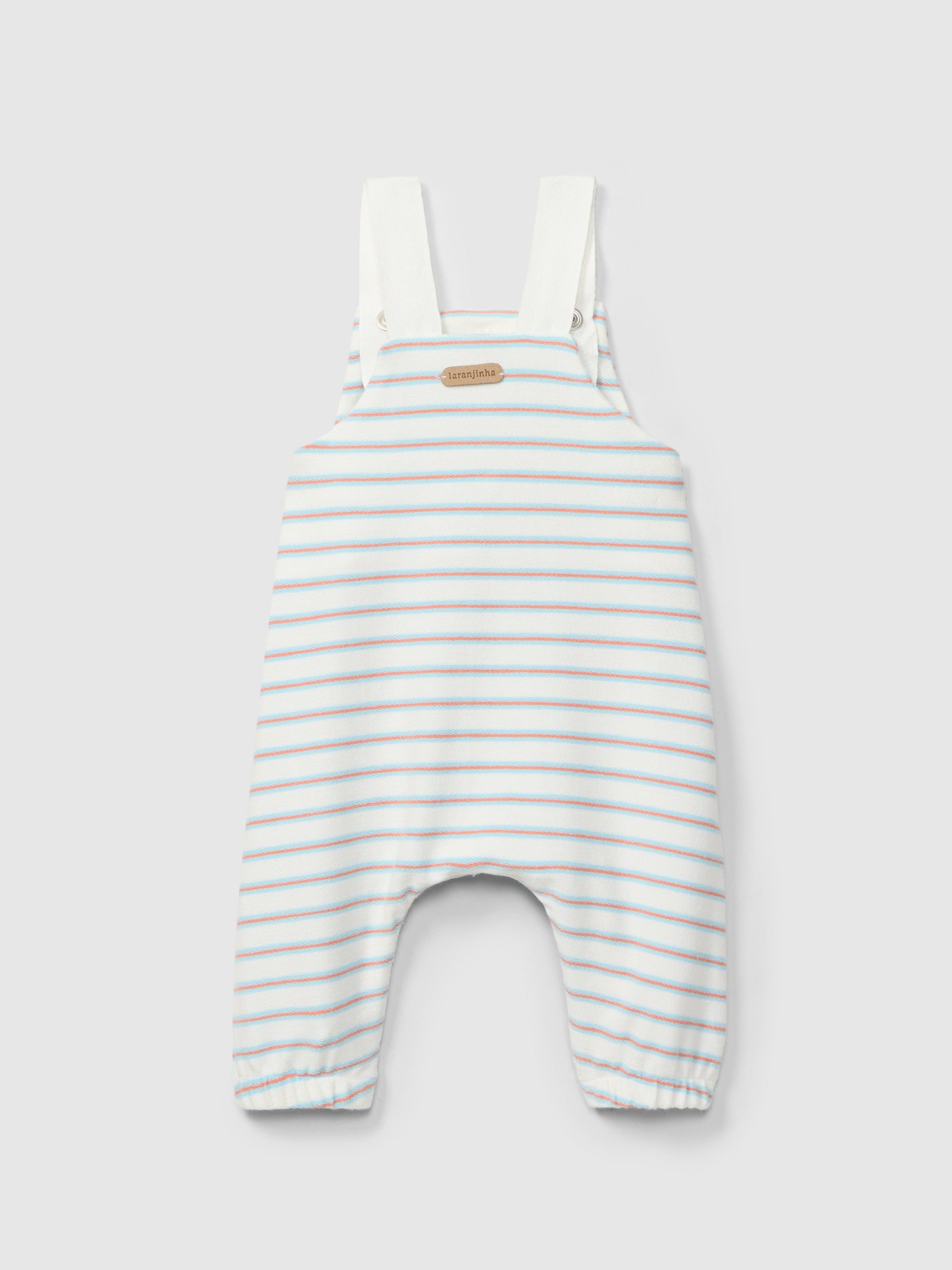 Multicolor Striped Plush Overalls