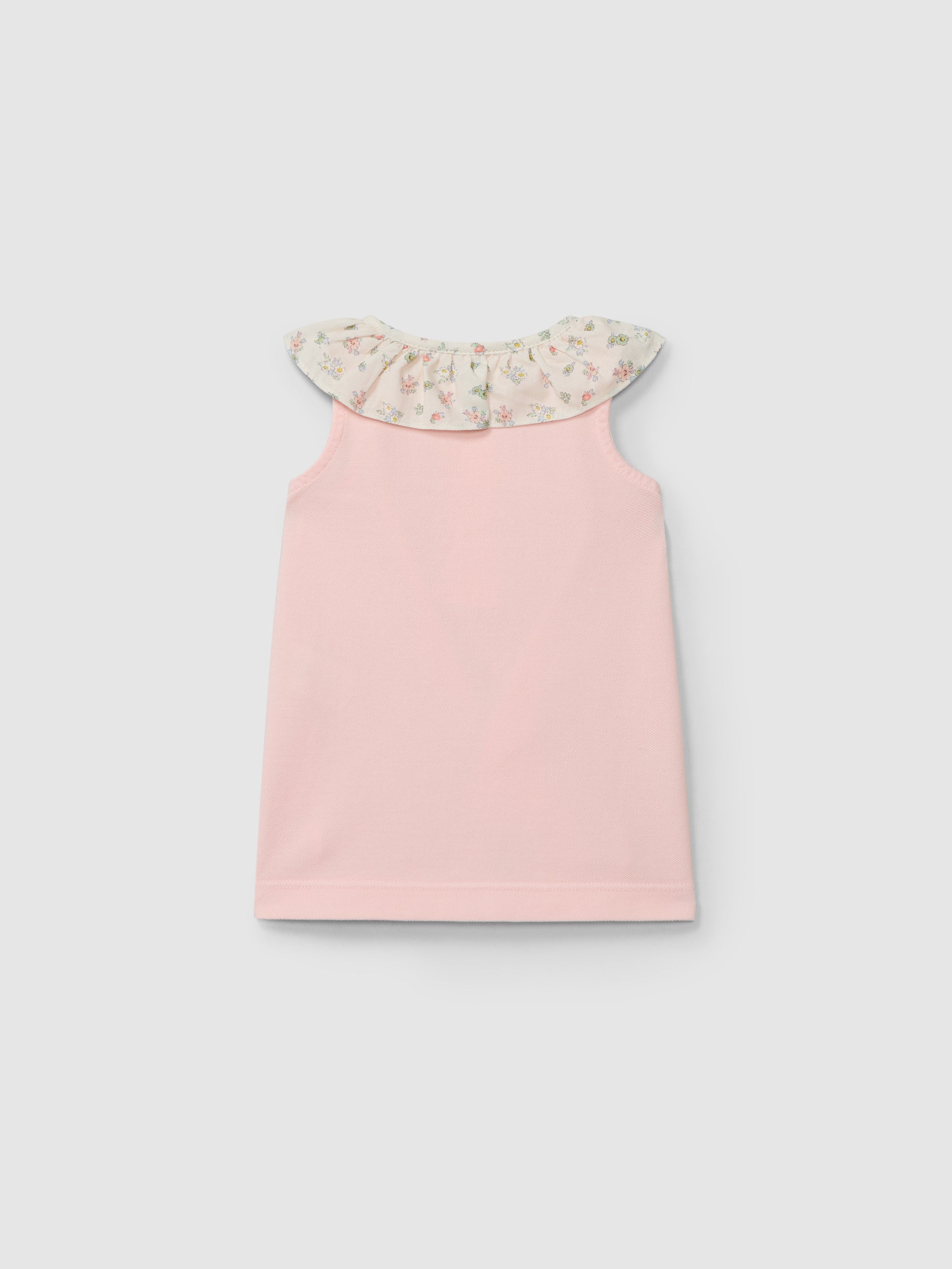 Robe en piqué avec col à volants