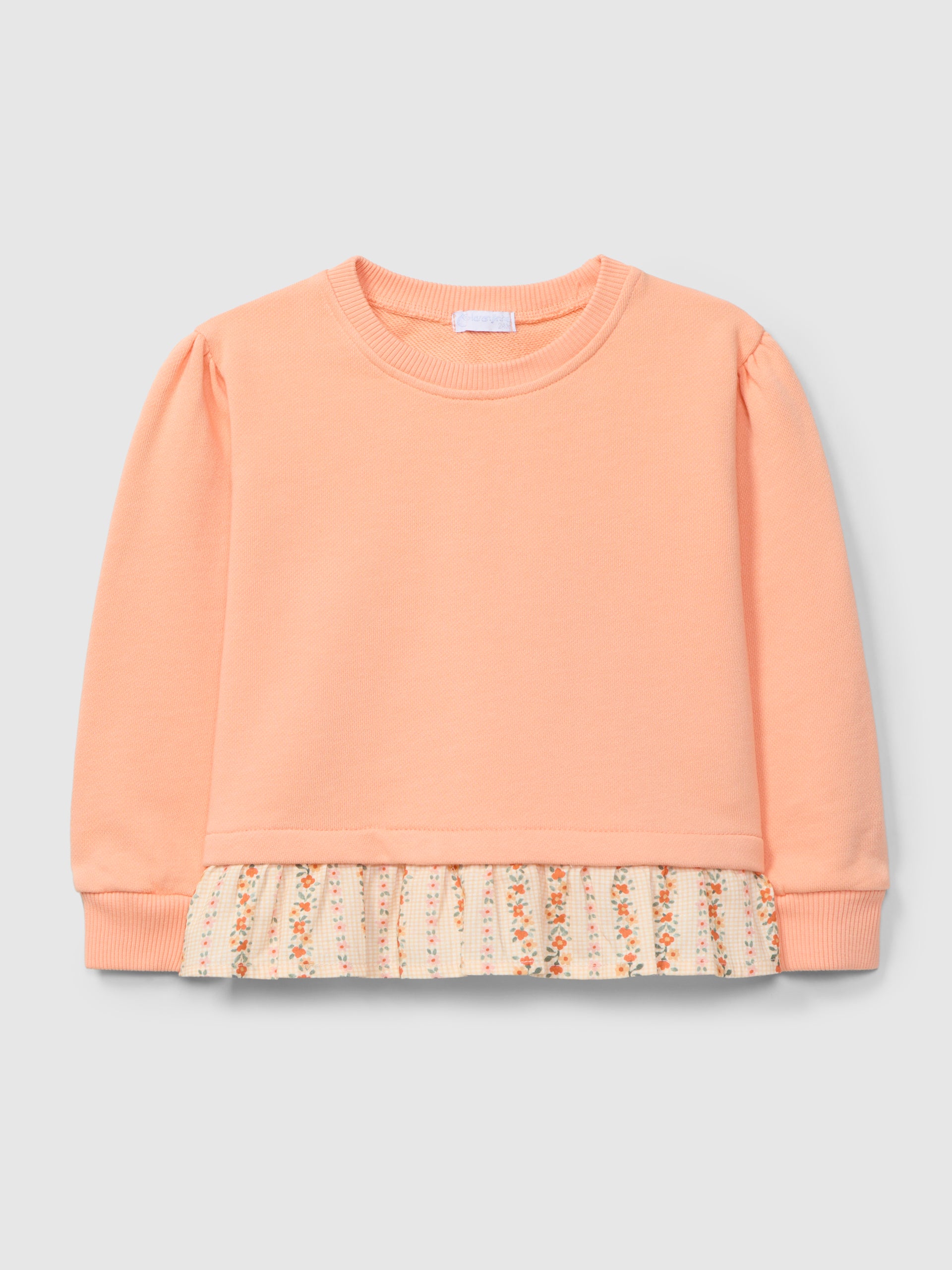 Sweatshirt Felpa com Folho de Tecido