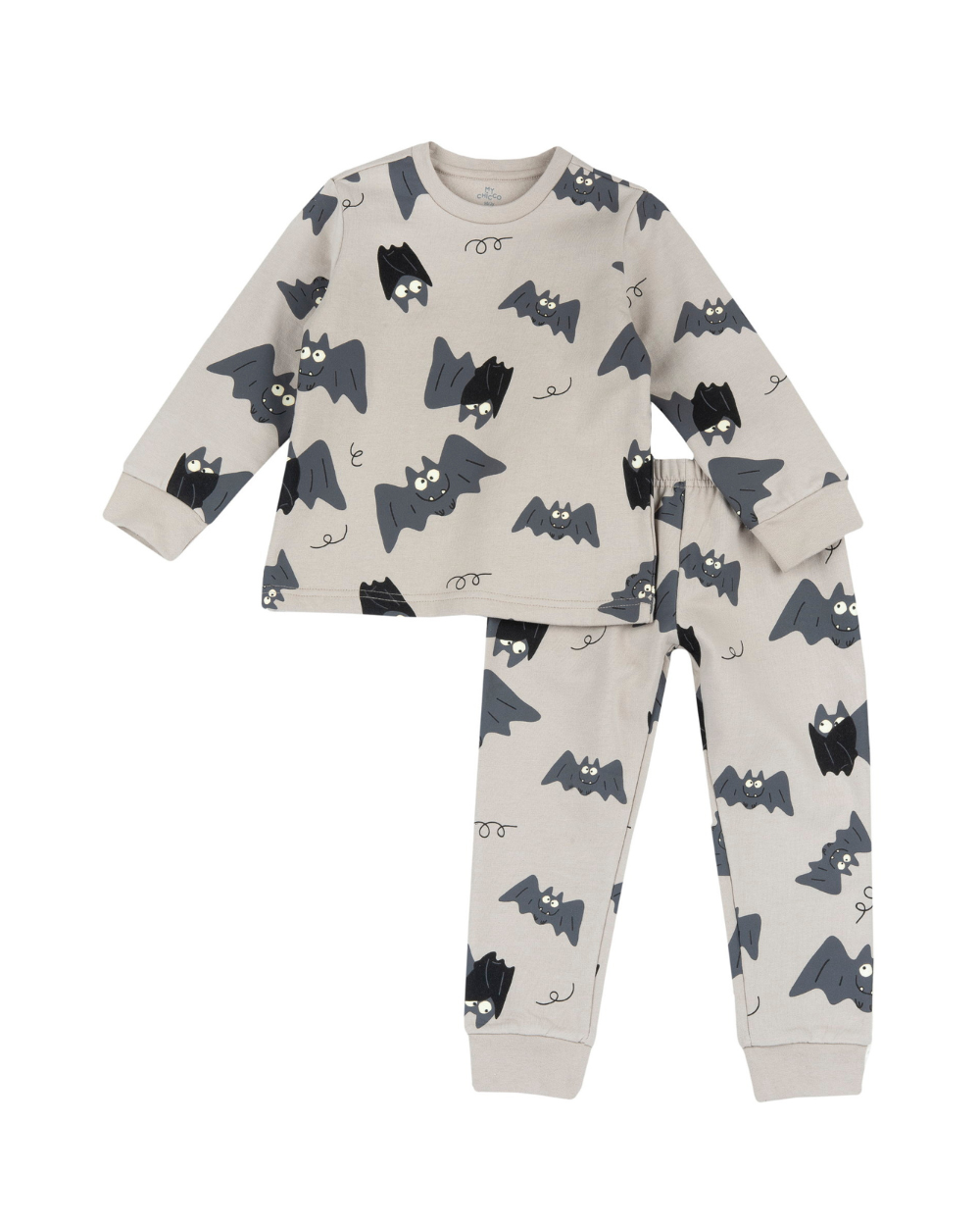 Pijama de Algodão Cardado Morcegos
