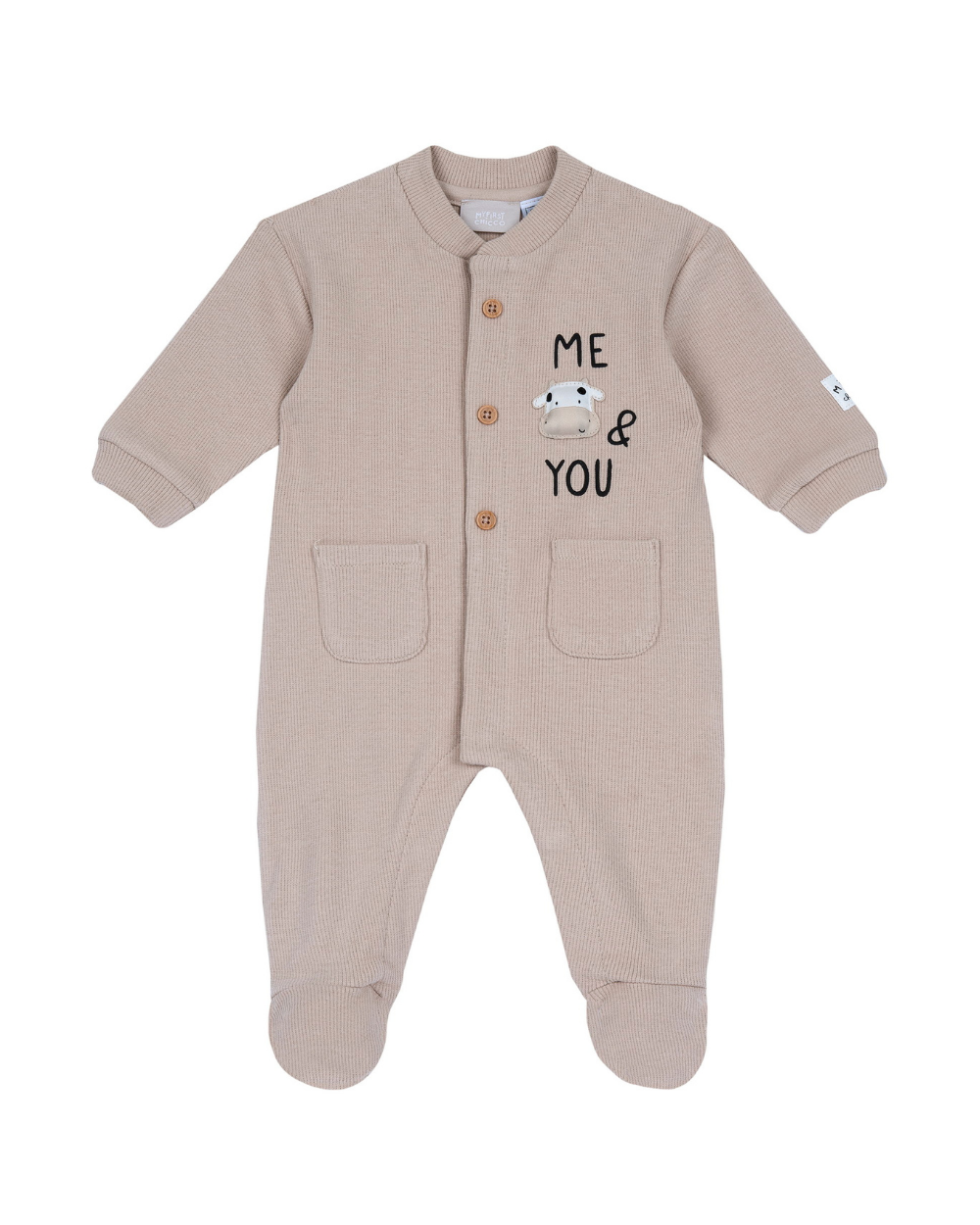 Babygrow de Algodão Cardado &quot;Me &amp; You&quot;