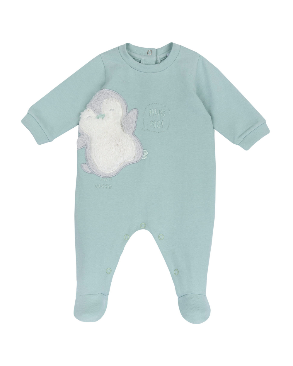Babygrow de Algodão Cardado - Pinguim