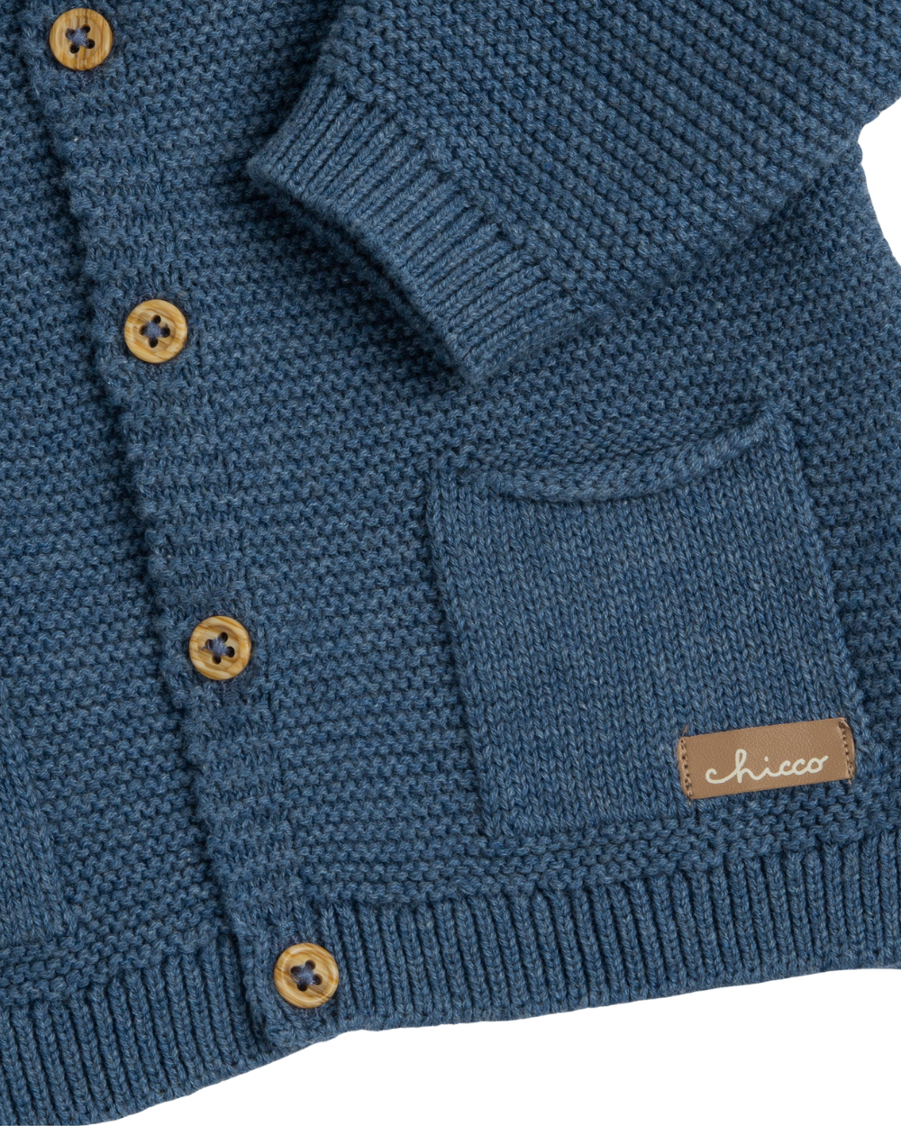 Casaco de Malha Azul Jeans