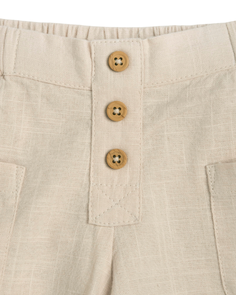 Calções Algodão Efeito Linho