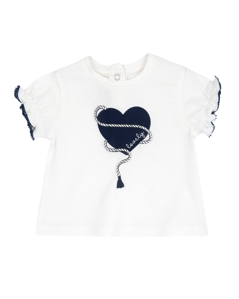 T-shirt Estampado Coração Azul