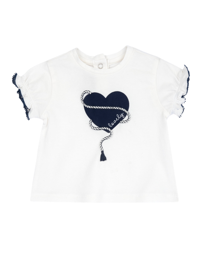 T-shirt Estampado Coração Azul