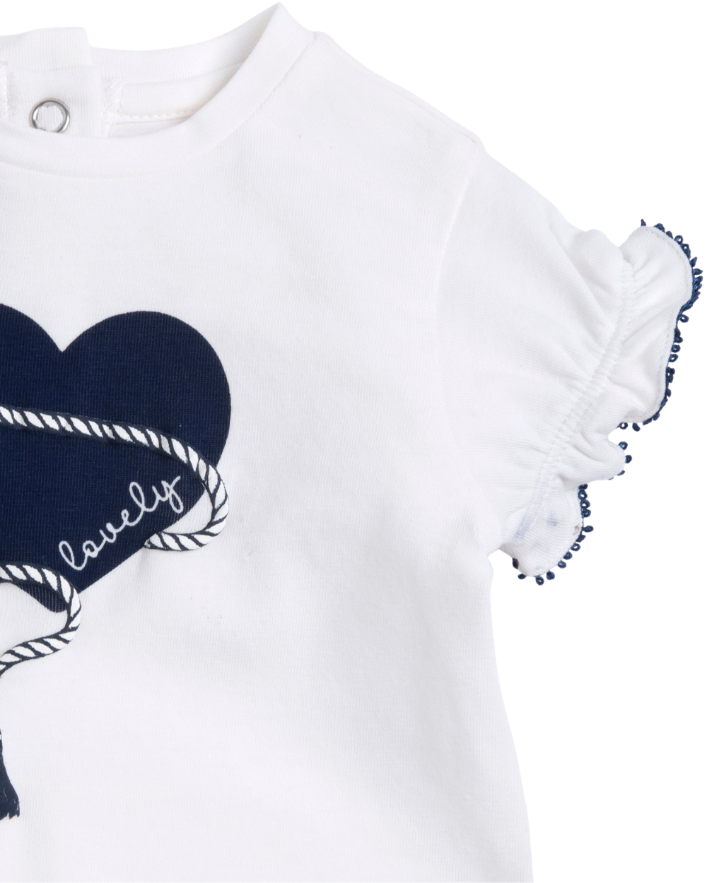 T-shirt Estampado Coração Azul