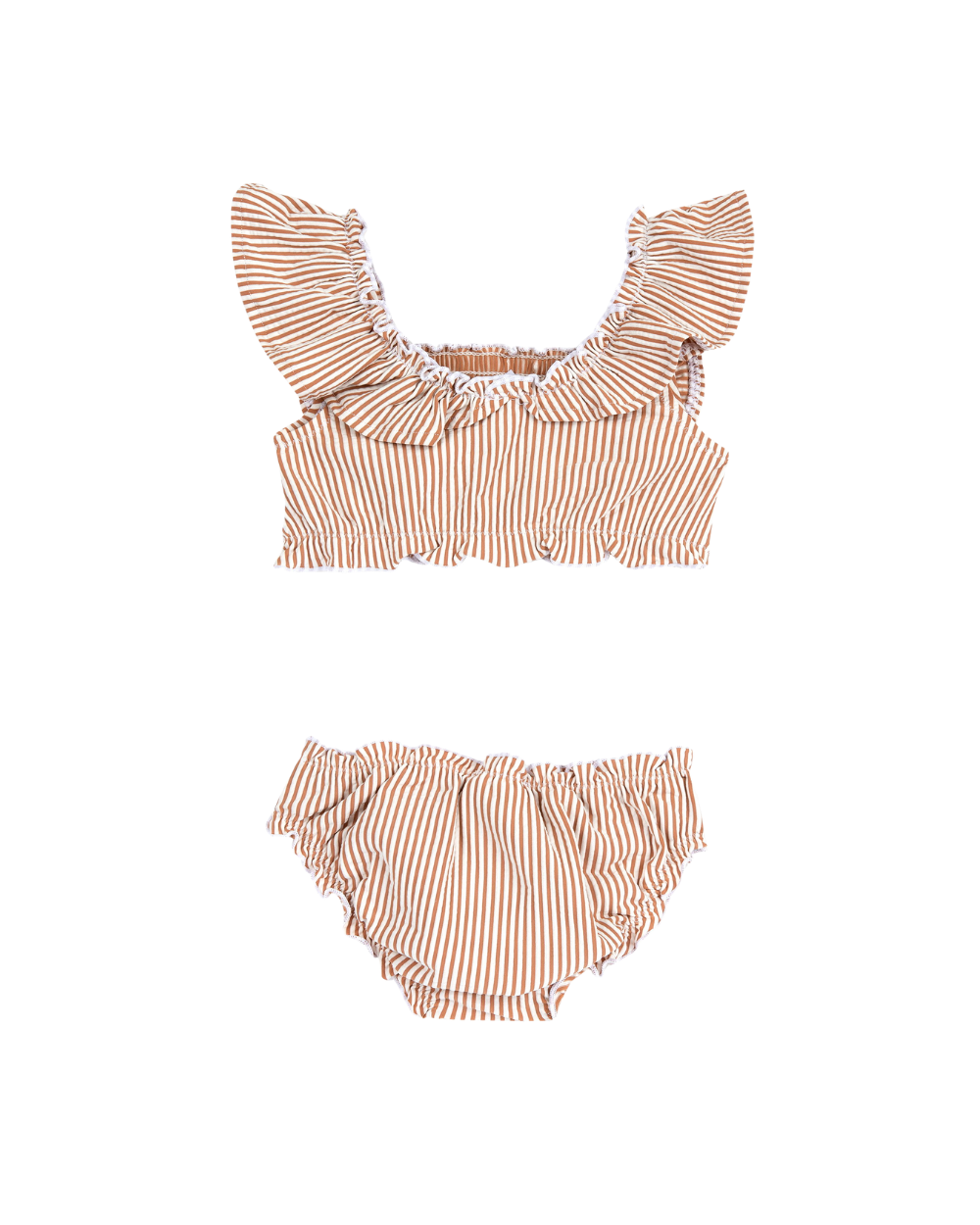 Biquini Riscas Castanho