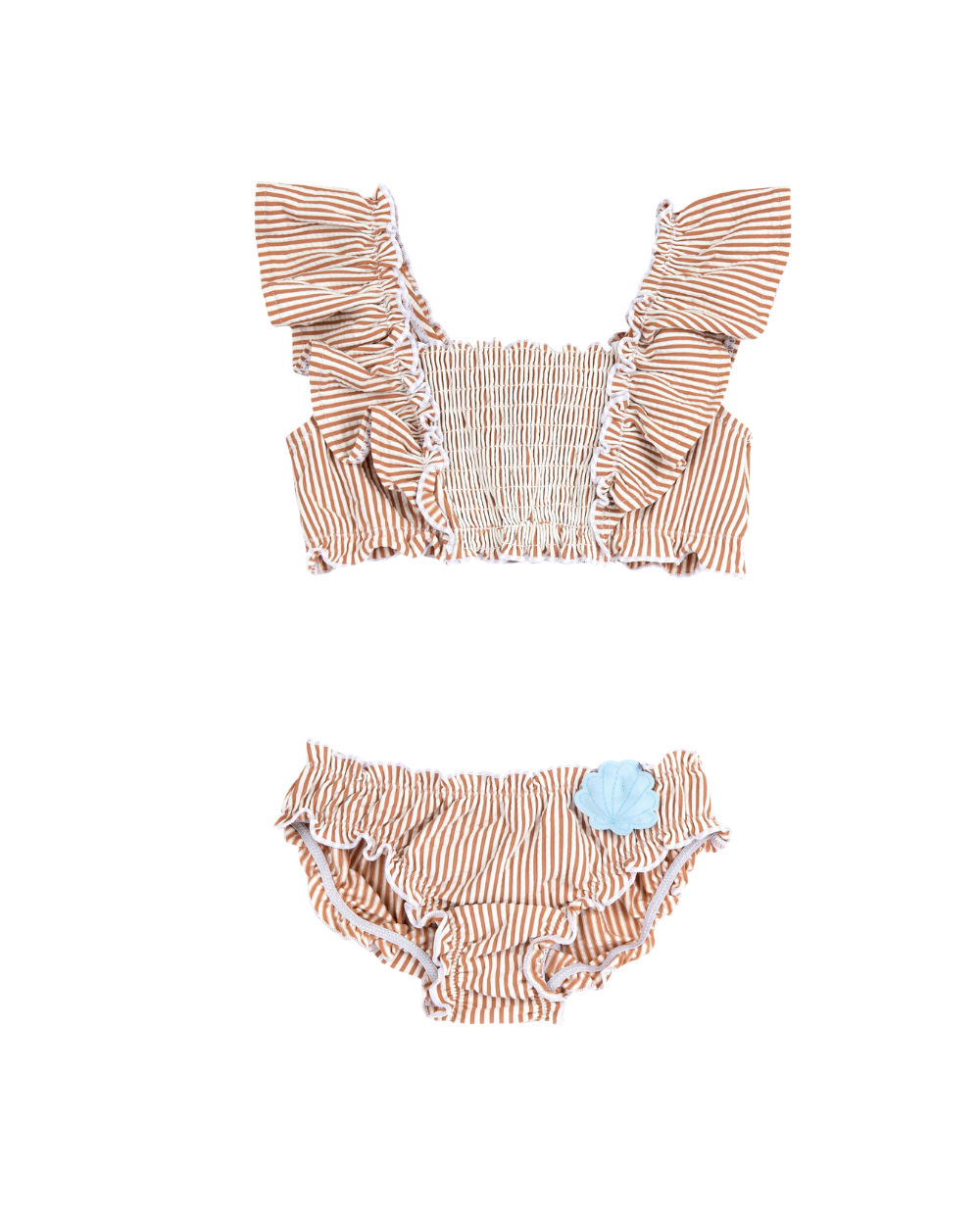 Biquini Riscas Castanho