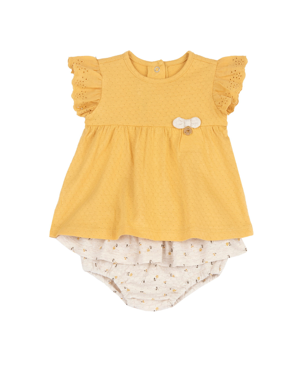 Conjunto T-shirt/Tapa Fraldas Flores