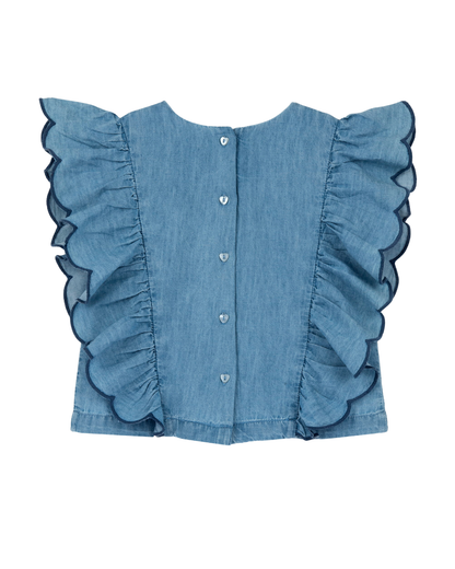 Blusa de Ganga com Folhos