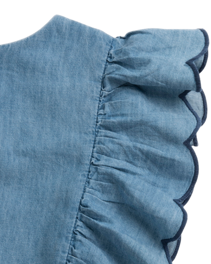 Blusa de Ganga com Folhos