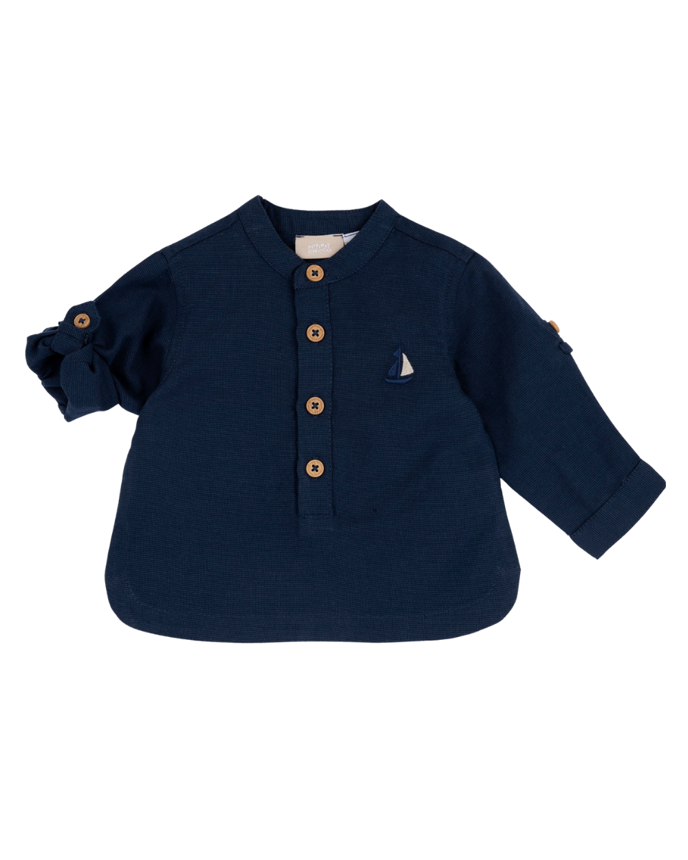 Camisa Azul Escura Barquinho