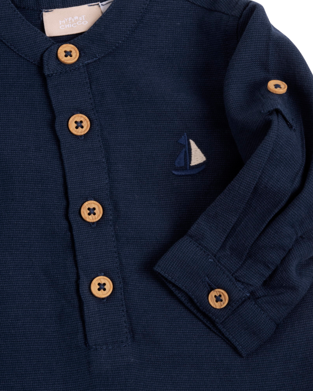 Camisa Azul Escura Barquinho