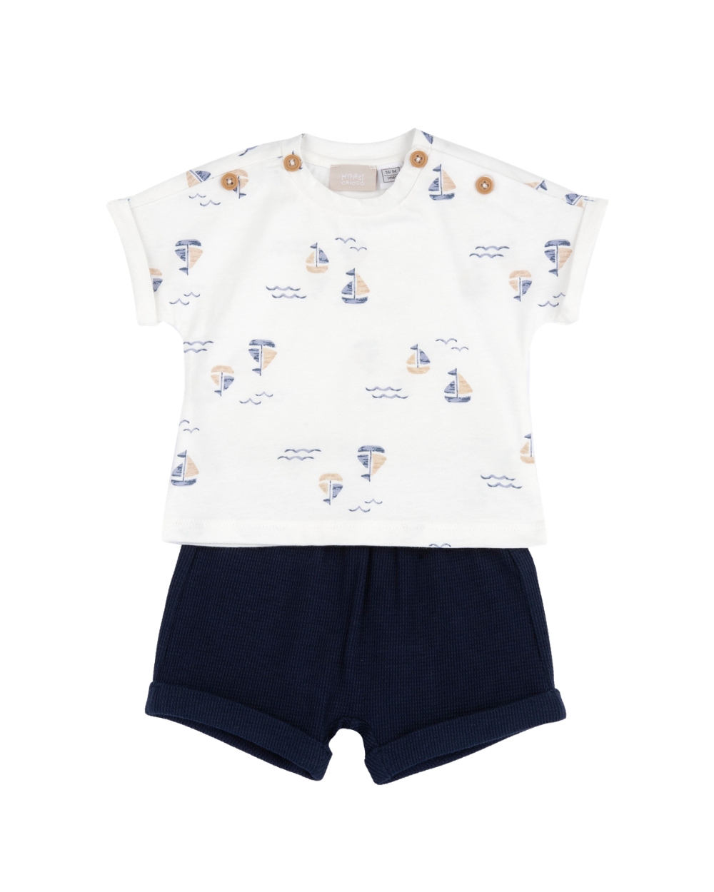 Conjunto de Algodão Barquinhos
