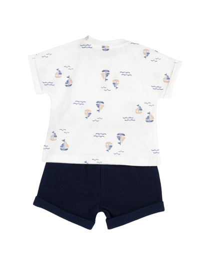 Conjunto de Algodão Barquinhos