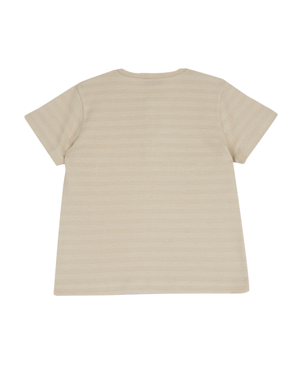 T-shirt Manga Curta Bege Riscas