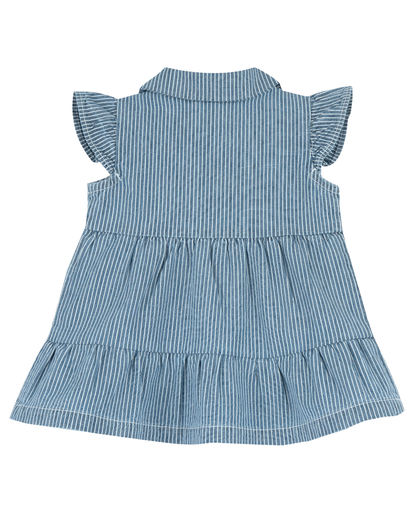 Vestido Chambray às Riscas