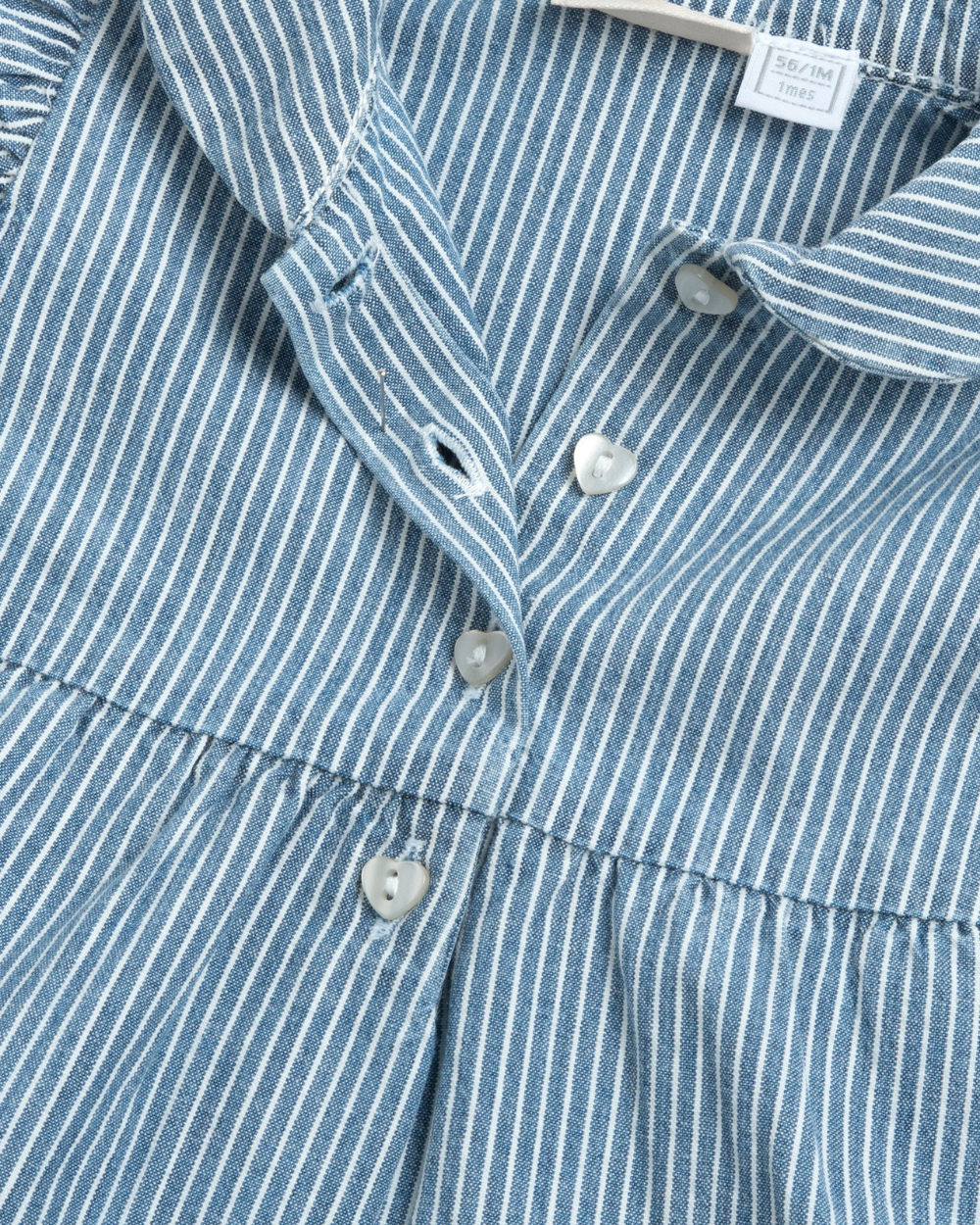 Vestido Chambray às Riscas