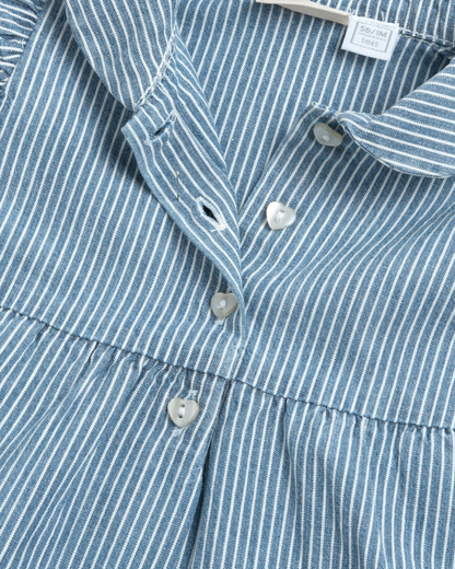 Vestido Chambray às Riscas