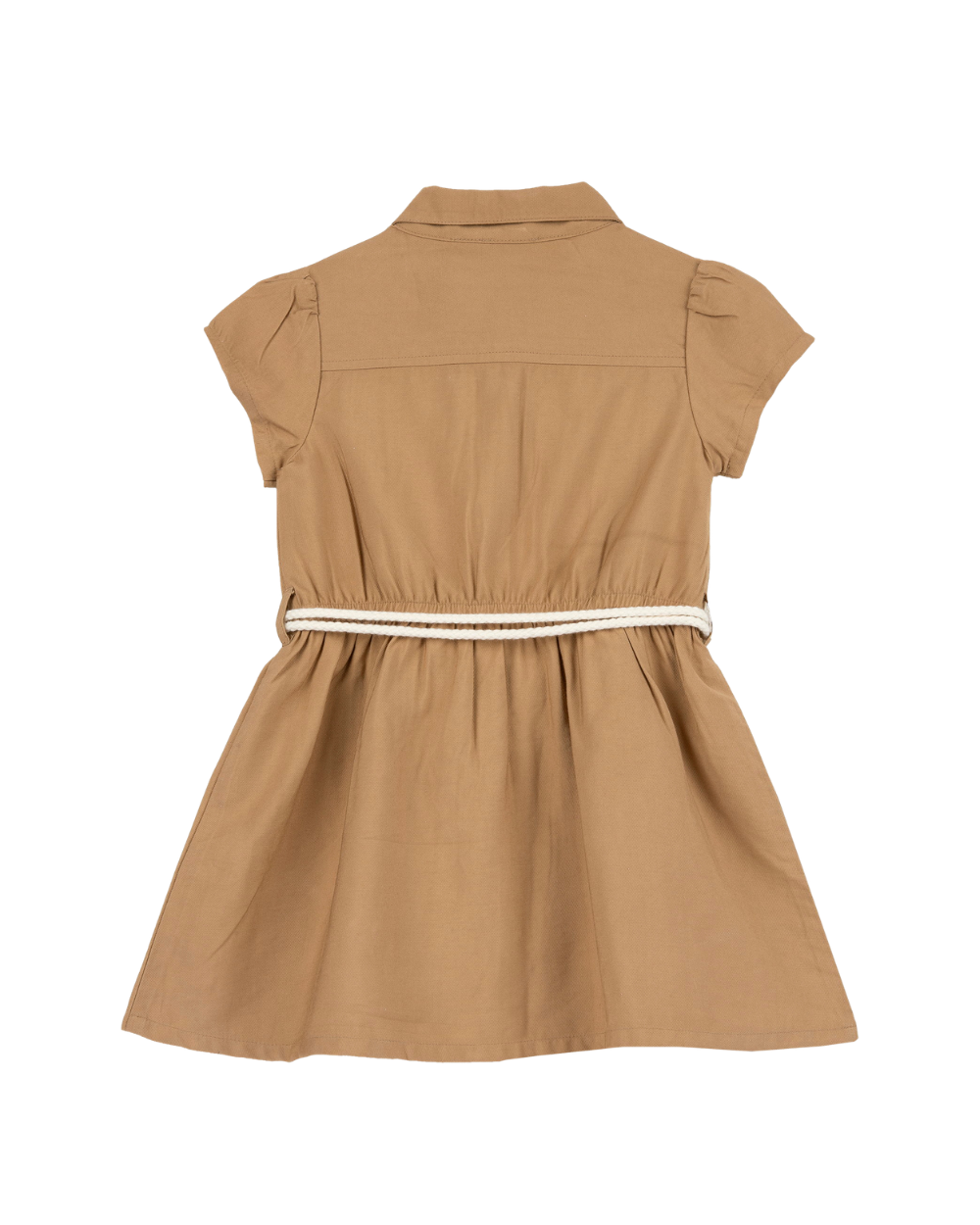 Vestido em Sarja Camel