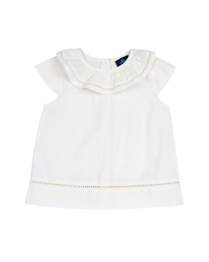 Camisa Gola com Ajours