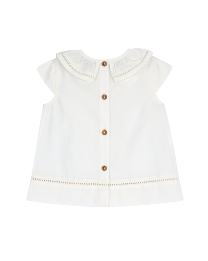 Camisa Gola com Ajours